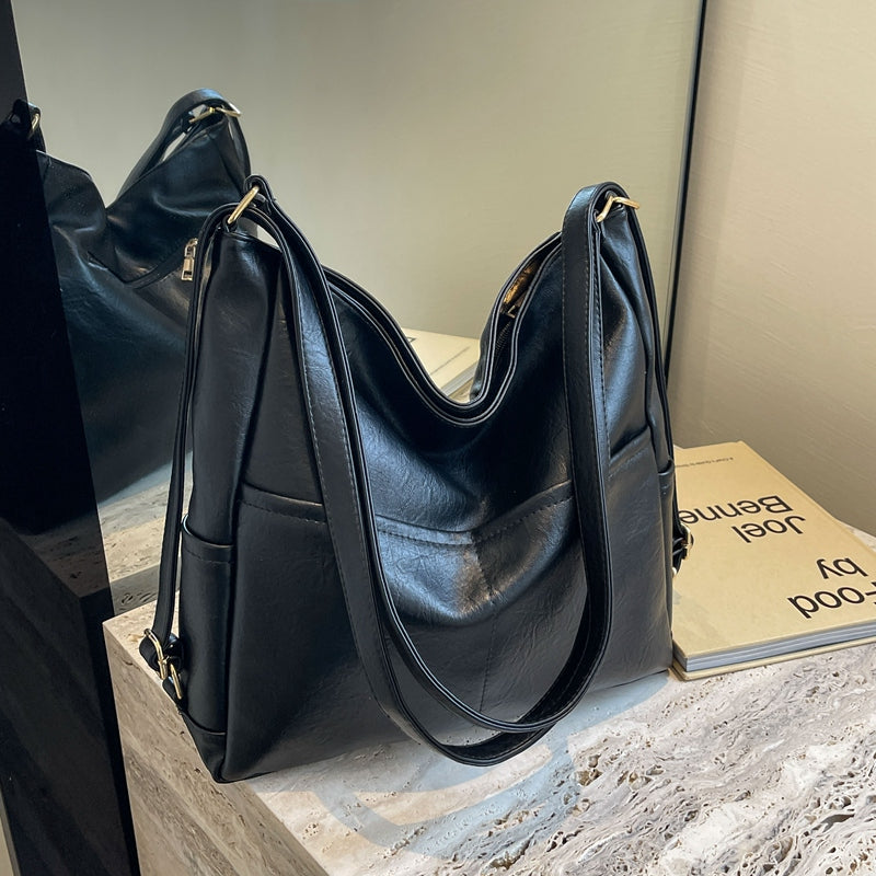 Large capacity shoulder bag high-end messenger bag leather backpack